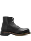 Alexander Mcqueen Chunky Sole Round Toe Studded Ankle Boots In Black