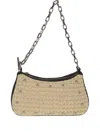 Alexander Mcqueen Stud-embellished Shoulder Bag In Neutrals