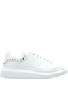Alexander Mcqueen Studded Leather Platform Sneakers In White