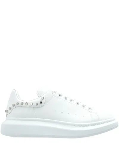 Alexander Mcqueen Stud-embellished Sneakers In White
