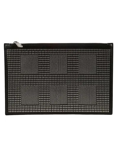 Alexander Mcqueen Studded Black Wallet
