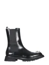 Alexander Mcqueen Men Studded Boot In Black