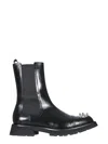 Alexander Mcqueen Studded Boot In Black