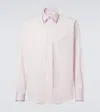 Alexander Mcqueen Studded Cotton Poplin Shirt In Pink