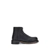 Alexander Mcqueen Chunky Sole Round Toe Studded Ankle Boots