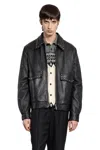 Alexander Mcqueen Studded Leather Aviator Jacket In Black