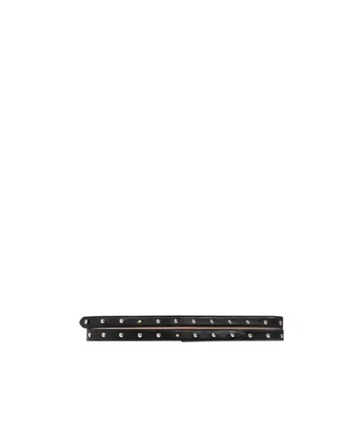 Alexander Mcqueen Studded Leather Belt In Black