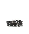 Alexander Mcqueen Studded Multi-wrap Bracelet In Black
