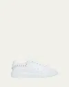 Alexander Mcqueen Oversized Leather Sneakers W/ Crystals In White