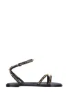 Alexander Mcqueen Spike-stud Leather Sandals In Black