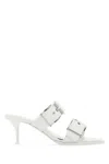 Alexander Mcqueen Silver And Ivory Leather Pumps In White