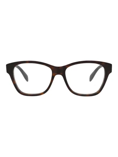 Alexander Mcqueen Stylish Square/rectangle Women's Eyeglasses In Black