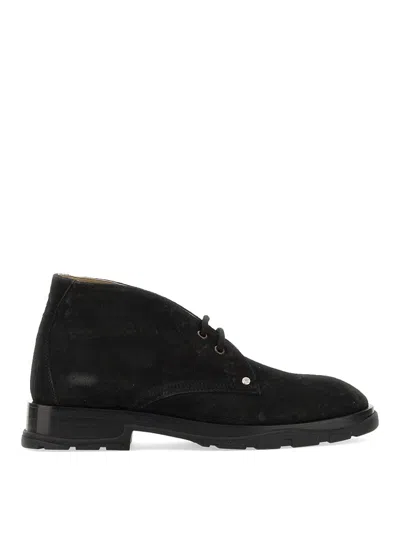 Alexander Mcqueen Suede Boot In Black