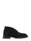 Alexander Mcqueen Man Ankle Boots Black Size 8 Leather In Black