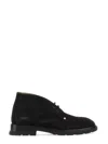 Alexander Mcqueen Man Ankle Boots Black Size 8 Leather In Black