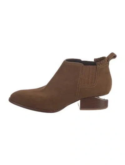Pre-owned Alexander Mcqueen Suede Boots In Brown