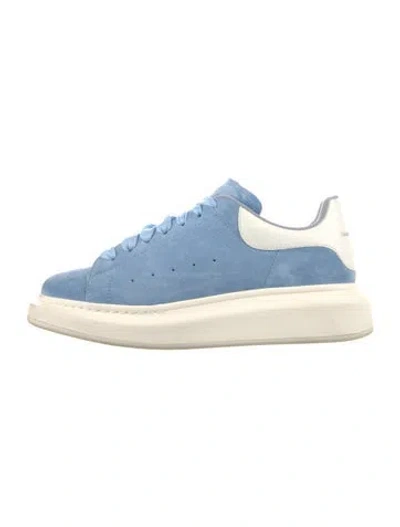 Pre-owned Alexander Mcqueen Suede Colorblock Pattern Sneakers In Blue