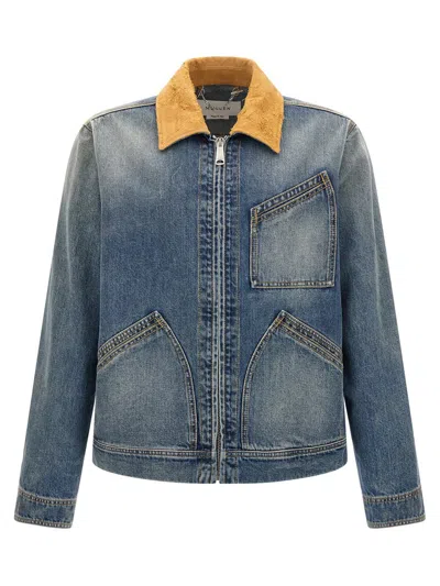 ALEXANDER MCQUEEN ALEXANDER MCQUEEN SUEDE DENIM JACKET