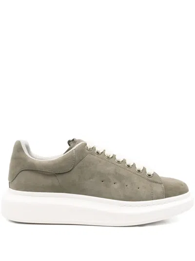 Pre-owned Alexander Mcqueen Suede Platform Sneakers In Gray