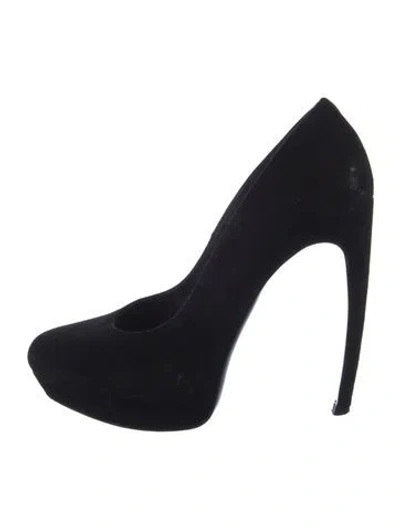 Pre-owned Alexander Mcqueen Suede Pumps In Black