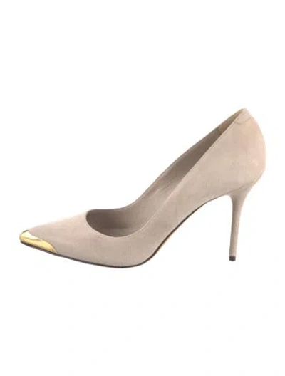 Pre-owned Alexander Mcqueen Suede Pumps In Gray