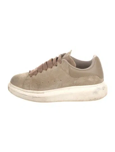 Pre-owned Alexander Mcqueen Suede Sneakers In Neutral