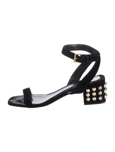 Pre-owned Alexander Mcqueen Suede Studded Accents Sandals In Multi
