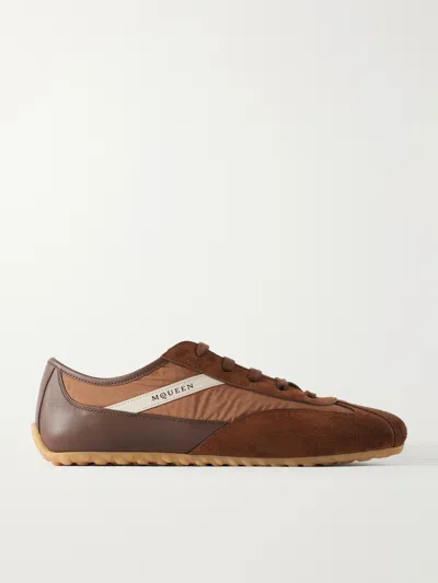 Alexander Mcqueen Brown Polyester Polyurethane Rubber Sneakers Slip-on