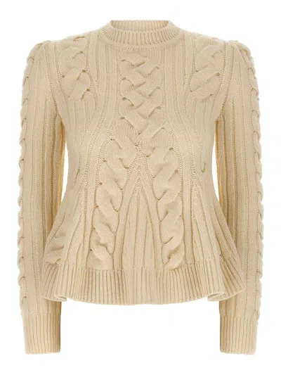 ALEXANDER MCQUEEN SUÉTER CUELLO REDONDO - BLANCO
