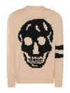 Alexander Mcqueen Man Beige Knitwear In White