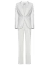 Alexander Mcqueen Leaf Crepe Cigarette Trousers In White
