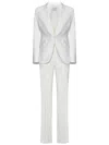 Alexander Mcqueen Leaf Crepe Cigarette Trousers In White