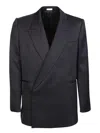 Alexander Mcqueen Wrapped Design Black Jacket In Black