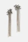Alexander Mcqueen Sunflower Earrings In Metallic