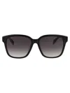 Alexander Mcqueen Gradient Square-frame Sunglasses In 001 Black Black Grey