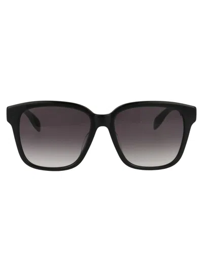 Alexander Mcqueen Am0331sk Sunglasses In 001 Black Black Grey
