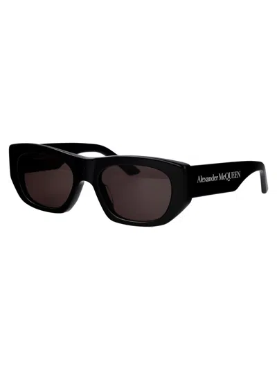 Alexander Mcqueen Sunglasses In 001 Black Black Grey