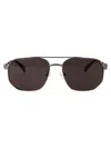 Alexander Mcqueen Am0458s Sunglasses In 001 Ruthenium Ruthenium Grey