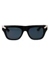 Alexander Mcqueen Punk Rivet Mask Sunglasses In 002 Black Black Blue