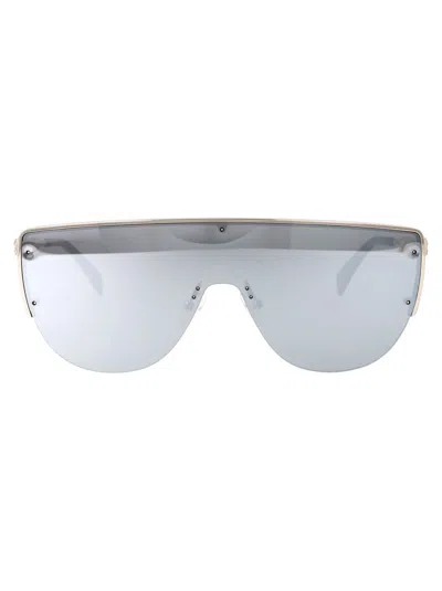 Alexander Mcqueen Sunglasses In 004 Silver Silver Silver