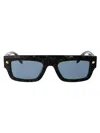 Alexander Mcqueen Marble-pattern Square-frame Sunglasses
