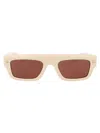Alexander Mcqueen Spike Studs Contemporary Square Frame Tinted Sunglasses