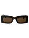Alexander Mcqueen Bold Tortoiseshell Rectangle-frame Sunglasses