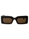 Alexander Mcqueen Bold Tortoiseshell Rectangle-frame Sunglasses In Brown