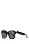 Alexander Mcqueen Black Acetate Punk Rivet Sunglasses In Black