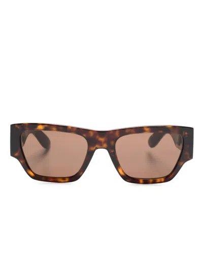 Alexander Mcqueen Brown Logo Sunglasses