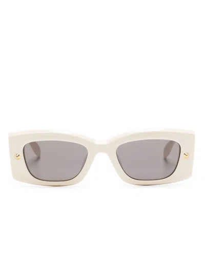 Alexander Mcqueen Sunglasses In White