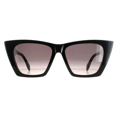 Pre-owned Alexander Mcqueen Sunglasses Am0299s 001 Black Gray