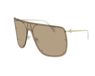 Pre-owned Alexander Mcqueen Sunglasses Am0313s 002 Gold Brown