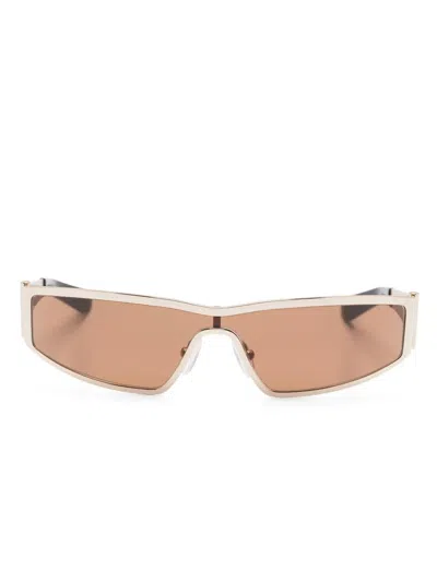 Alexander Mcqueen Sunglasses Am0491s 003 In Gold